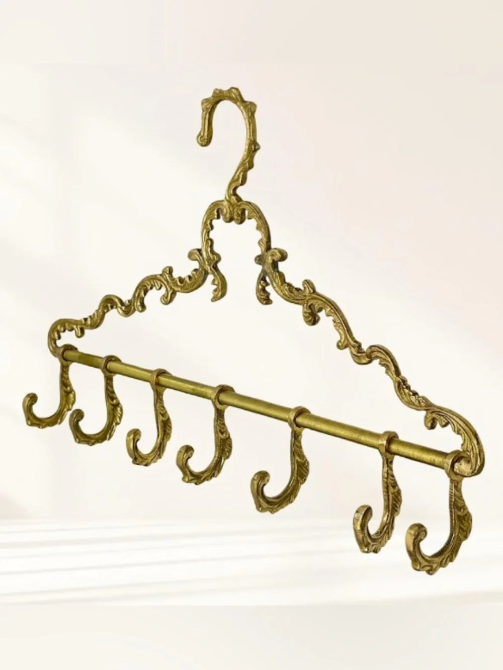 Victorian Trading Co. Parisian Brass Decorative 7-Hook Hanger
